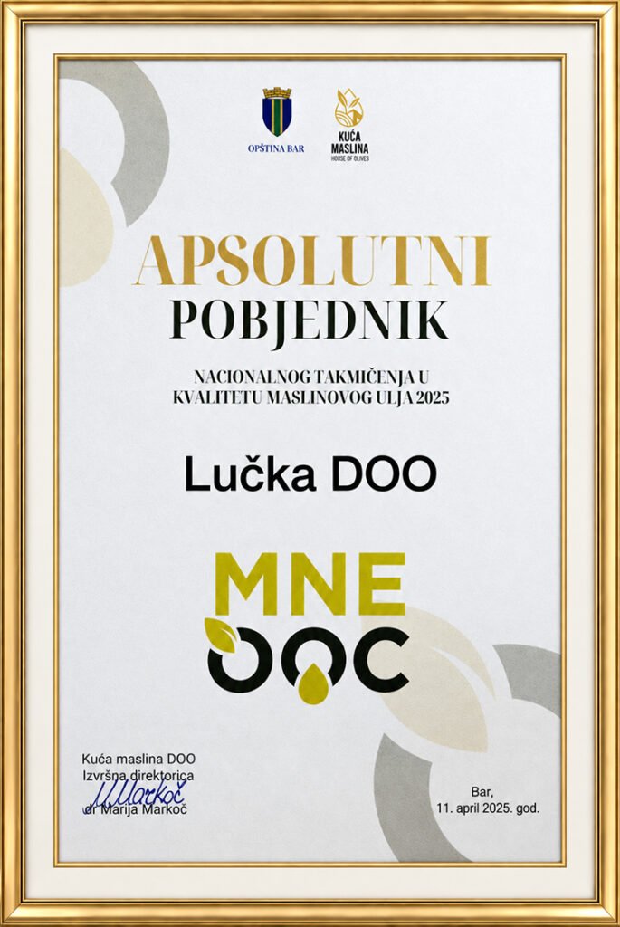Pobjednik Kuća maslina 2025 – Lučka Olive