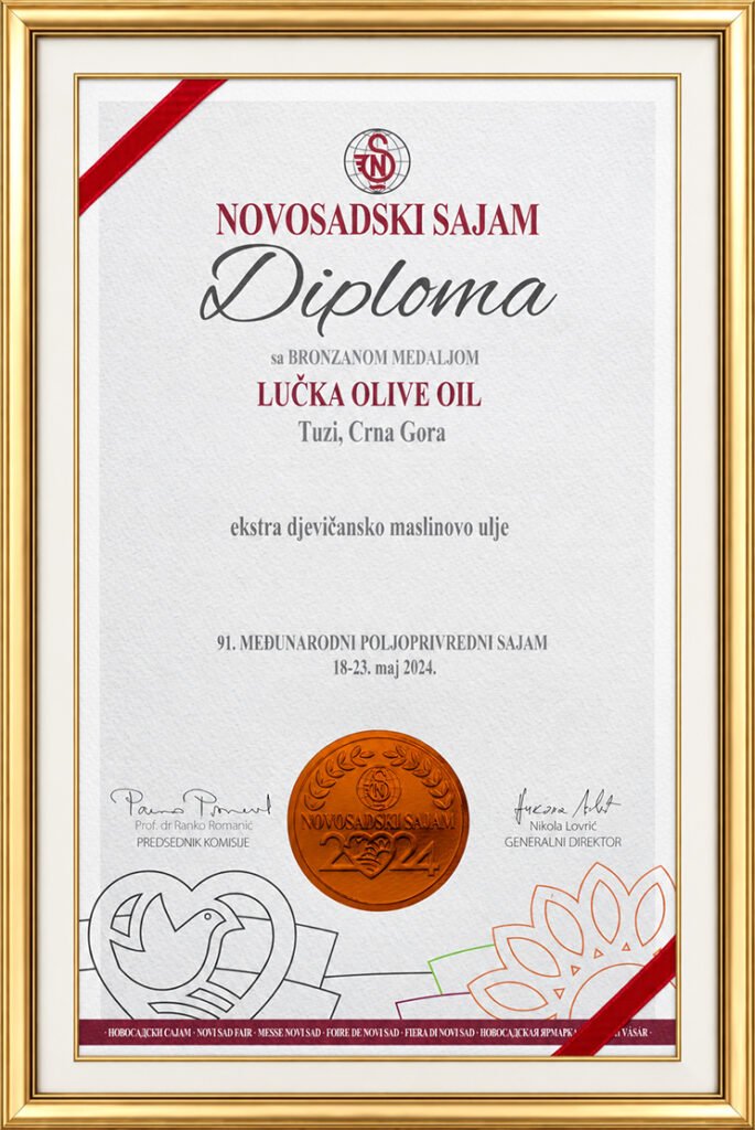 Bronzana medalja – Novosadski sajam 2024, Lučka Olive