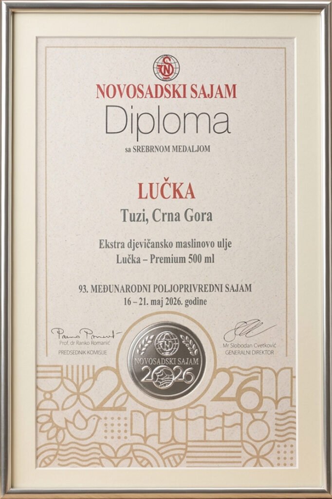 Srebrna diploma Lučka Olive – Novosadski sajam