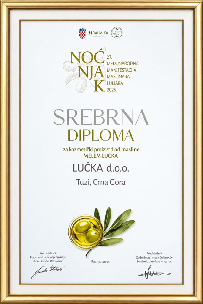 Srebrna medalja Noćnjak 2025 – Lučka Olive